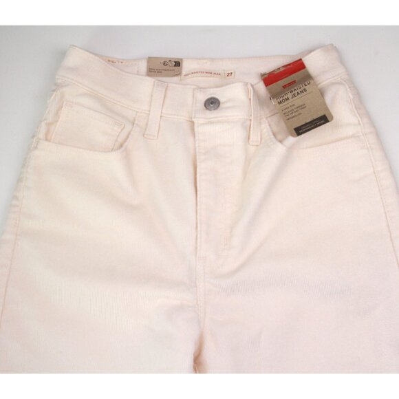 NWT Levi's‎ High Waisted Mom Jenas Women’s Corduroy 27x29 beige - Picture 4 of 7